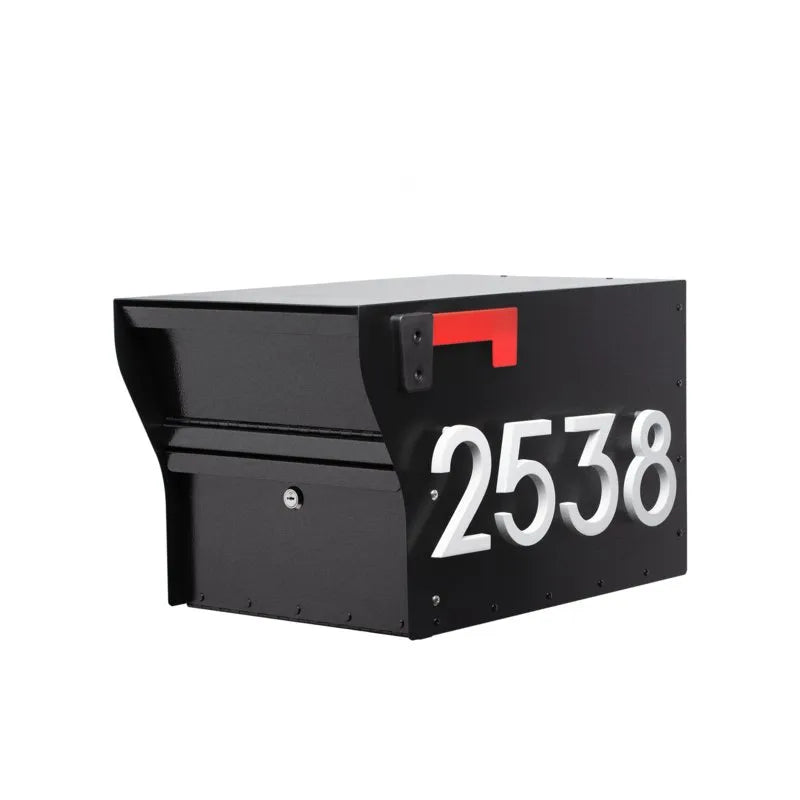 MailVault Streetside Mailbox with Modern Stand-off Numbers (3 Colors)