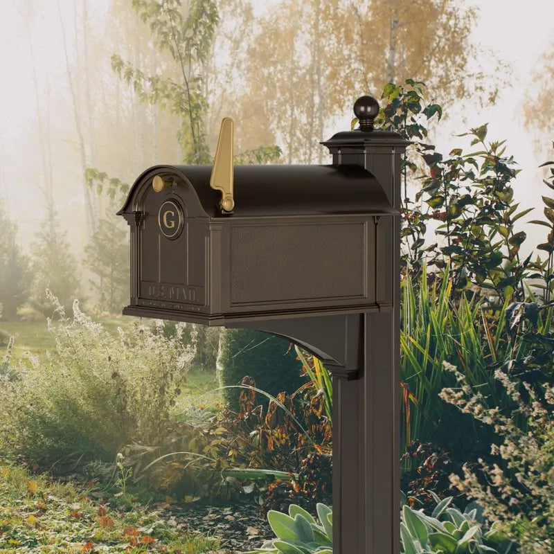 Balmoral Mailbox Monogram & Post Package - Bronze