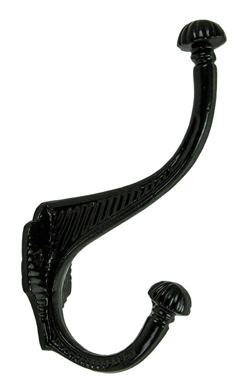 Ribbed Coat Hook - Black