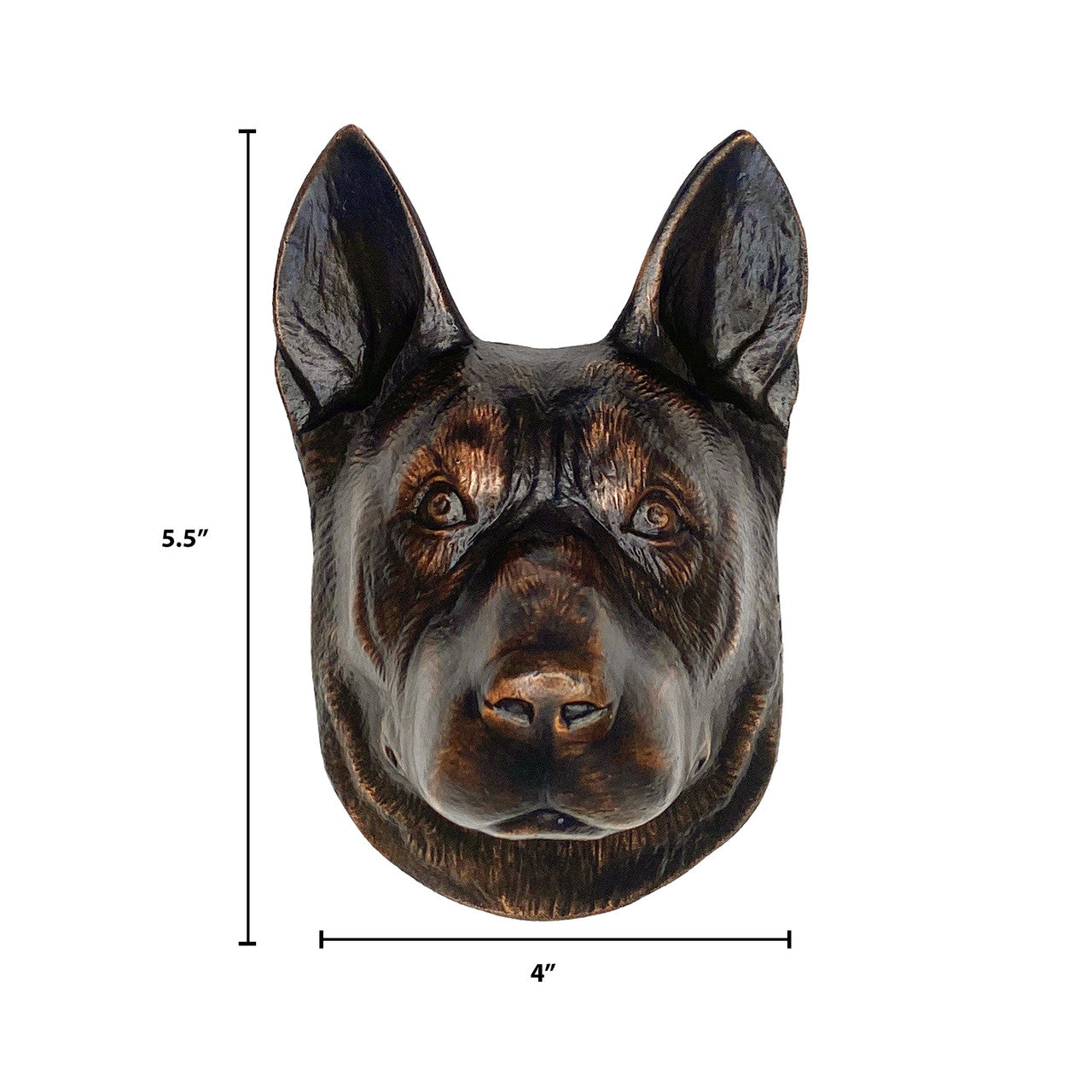 Michael Healy German Shepherd Door Knocker Bronze