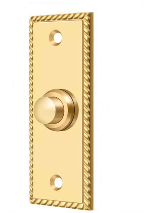 Door Bell Button, Rectangular with Rope Pattern