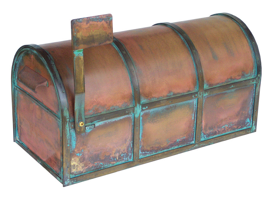 Solid Brass Polished Antique Patina Mailbox
