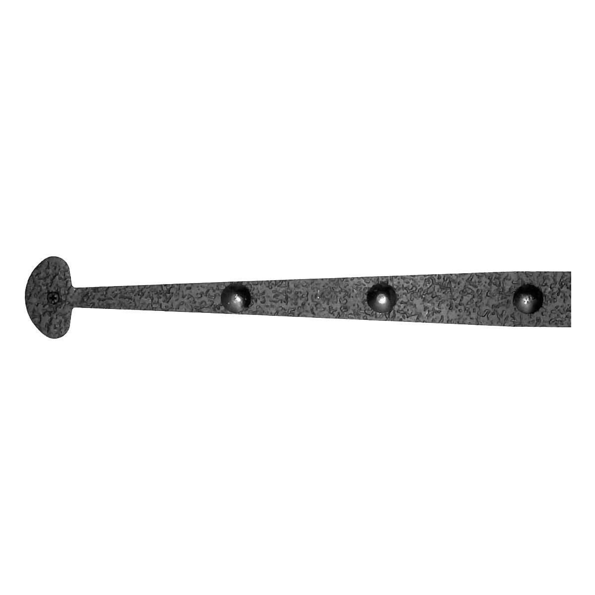 14 1/2" Decorative Rough Bean Gate Strap with Carriage Bolts