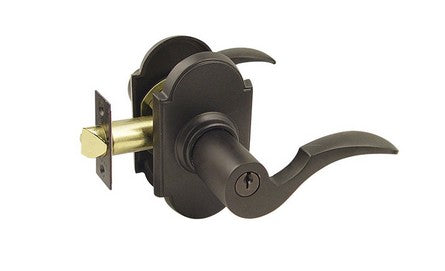 Oil Rubbed Bronze Cortina Key-In Lever