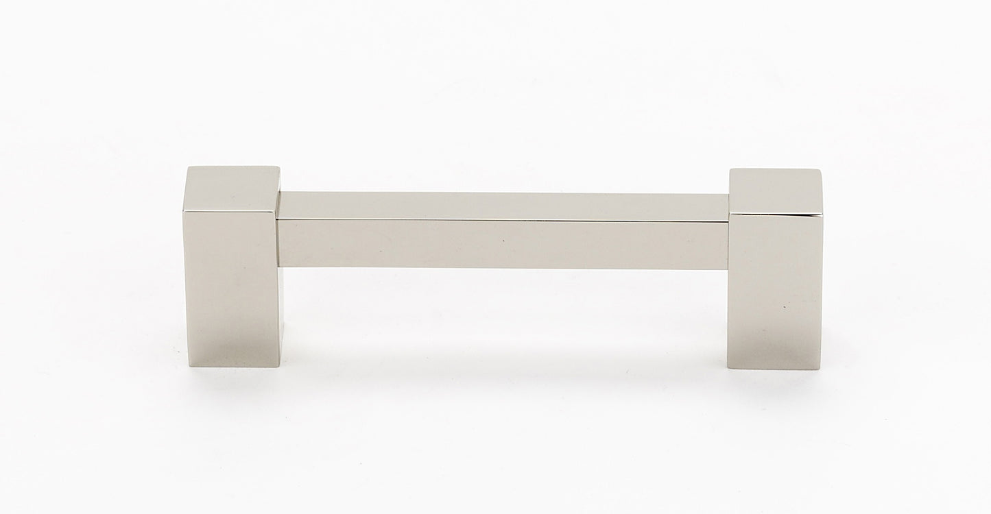 Polished Nickel Block Pull 6"