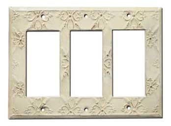 Decorative Baroque White Triple GFI