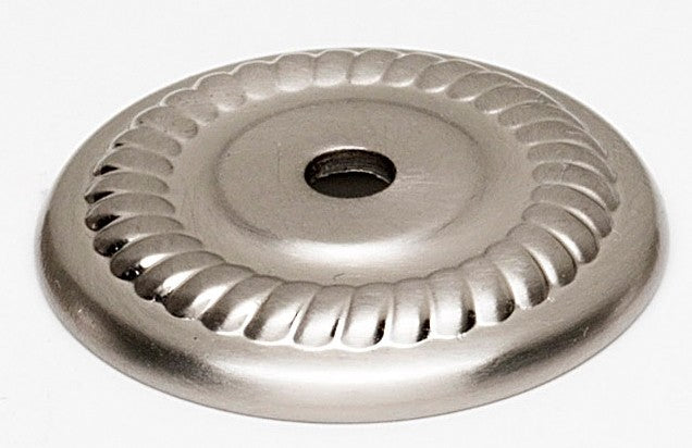 Satin Nickel Roped Backplate 1"