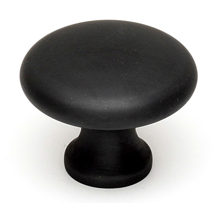 Matte Black Round Knob 1"
