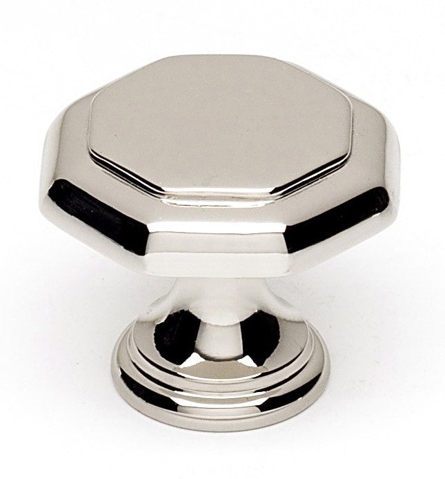 Polished Nickel Hexagon Knob 1"