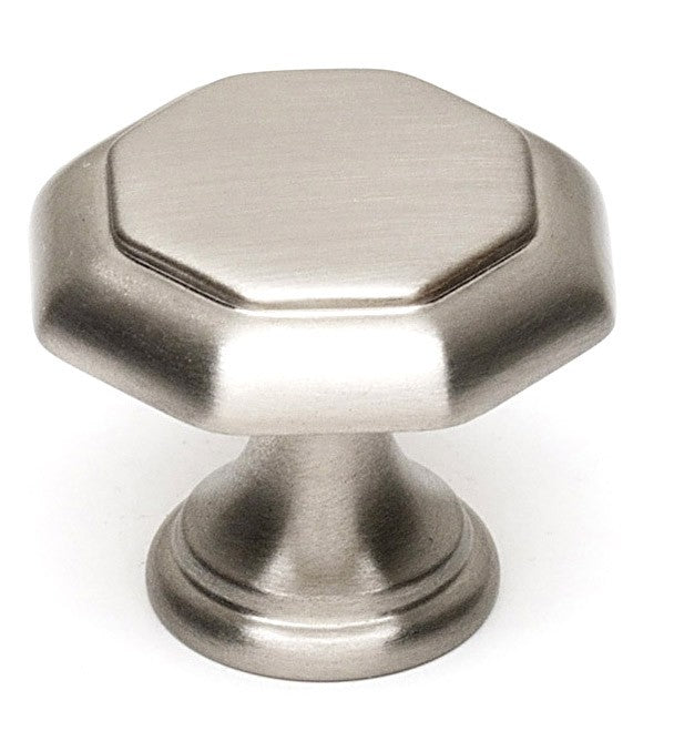 Satin Nickel Hexagon Knob 1.25"