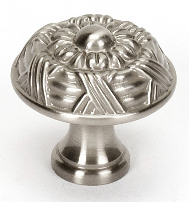 Satin Nickel Ornate Knob 1.5"