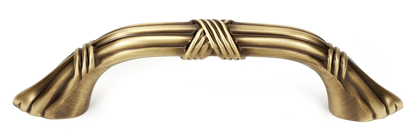 Antique English Matte Ornate Pull 3"