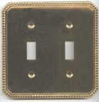 Polished Brass Beaded Double Toggle