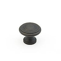 Distressed Bronze Stepped Knob 1.25"