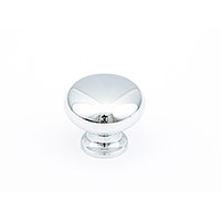 Polished Chrome Round Knob 1.25"
