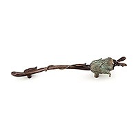 Bronze Bee on Rose Pull