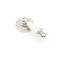 Polished Nickel Pendant Pull with Mother of Pearl