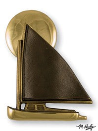Michael Healy Catboat Bronze Door Knocker