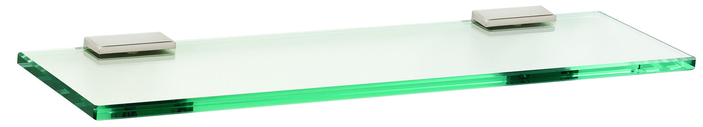 Polished Nickel Glass Shelf 18"