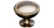 Emboss Knob 1.25" Brushed Bronze