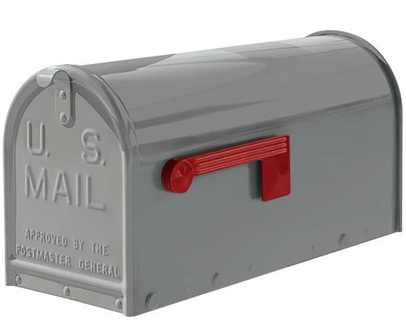 Gray Grey quality metal mailbox medium size powder coated Janzer ...
