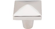 Aspen Square Knob 1.5" Polished Nickel