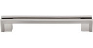 Flat Rail Pull 5" Satin Nickel