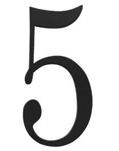 Traditional House Number 5 - Six Inch
