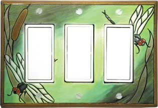 Dragonfly Triple Decora Switch Plate