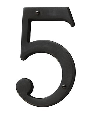 Oil-Rubbed Bronze House Number 5