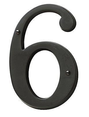Oil-Rubbed Bronze House Number 6