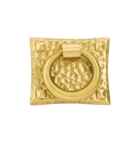 Hammered Ring Pull Satin Brass 263-29