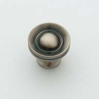 Antique Nickel Beveled Knob 1"