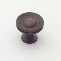 Oil-Rubbed Bronze Beveled Knob 1"