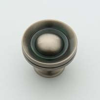 Antique Nickel Beveled Knob 1.25"