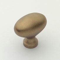 Medium Weathered Brass Oval Knob