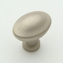 Large Weathered Nickel Oval Knob