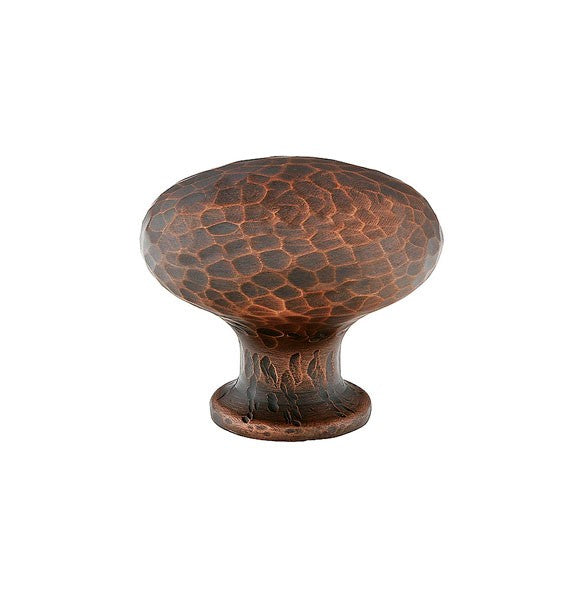 Large Hammered Round Knob in Oil Rubbed Bronze 263-39
