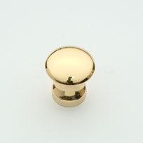 Large Polished Brass Long Necked Knob