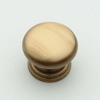 Antique Brass Mushroom Knob 1"