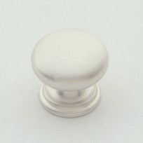 Satin Silver Mushroom Knob 1"