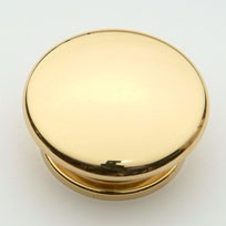 Polished Brass Mushroom Knob 2"