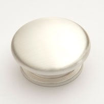 Satin Silver Mushroom Knob 2"