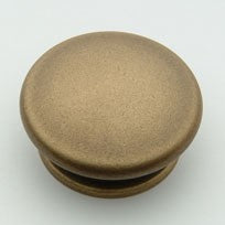 Weathered Brass Mushroom Knob 2"