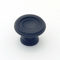 Medium Traditional Knob Matte Black