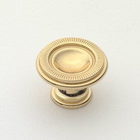 Medium Traditional Knob Polished Brass