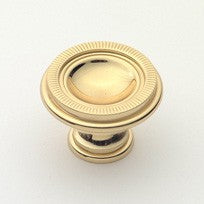 Large Traditional Knob Polished Brass