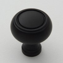 Matte Black Disk Knob 1.25"