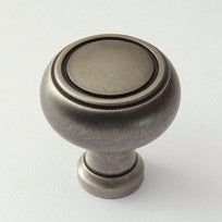 Weathered Antique Nickel Disk Knob 1.25"