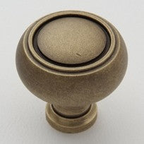 Weathered Brass Disk Knob 1.5"